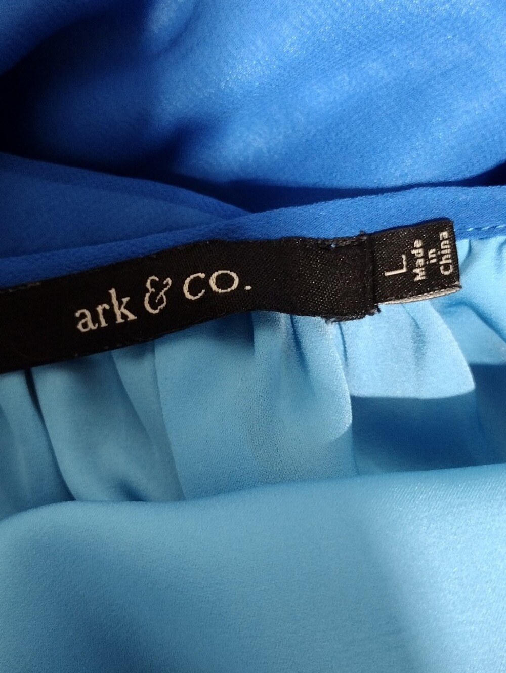 Ark & Co. Halter Dress with Lace Trim Womens L Blue Coastal Feminine Romance - Picture 10 of 10